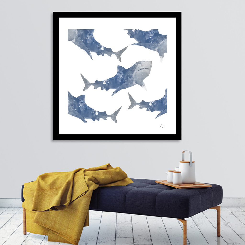 «The World is Full of Sharks» Art Print by devoid | Curioos