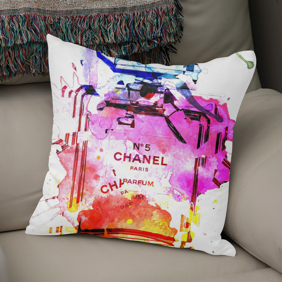 Chanel Shards» Throw Pillow by Daniel Janda