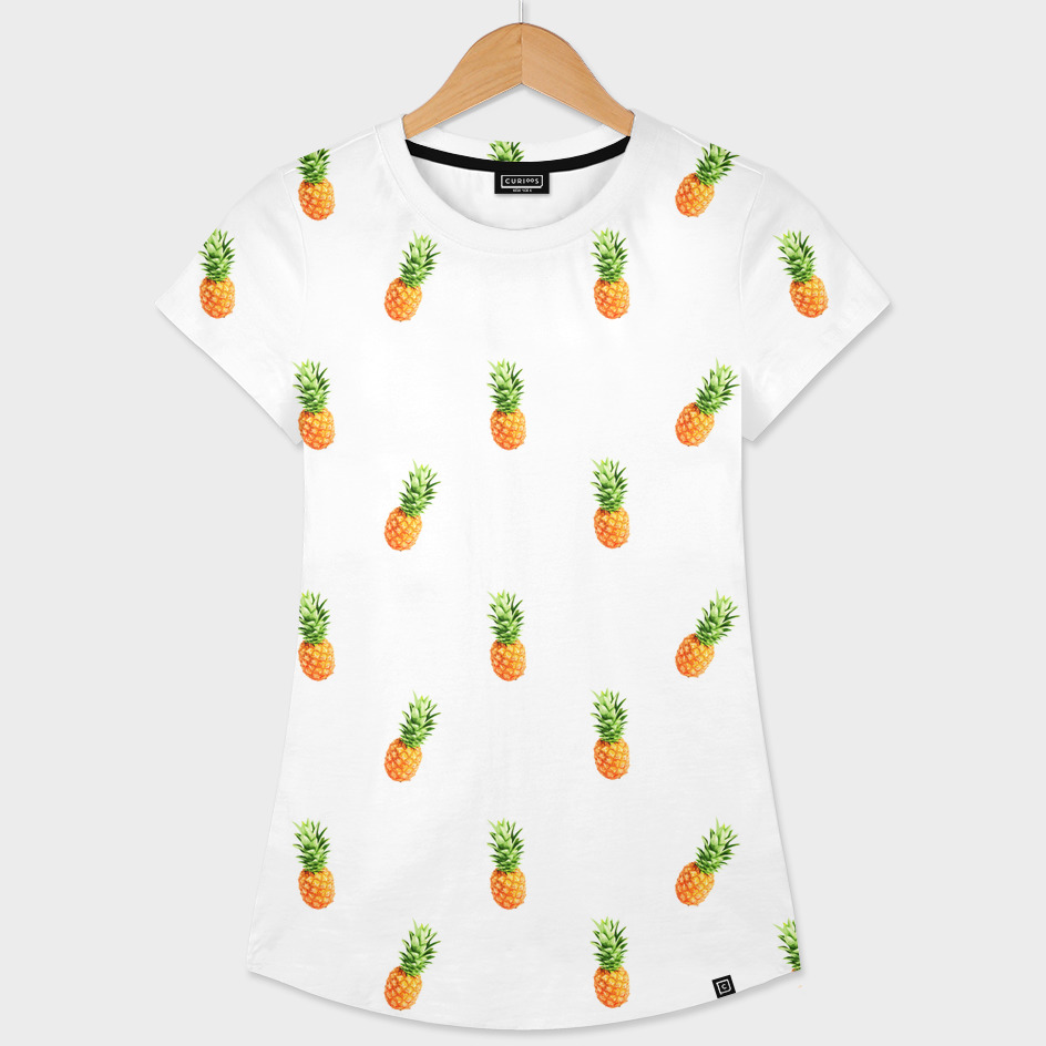 Women Girls Disco Low Poly Pineapple Pattern T Shirts Art Shirts Tee 