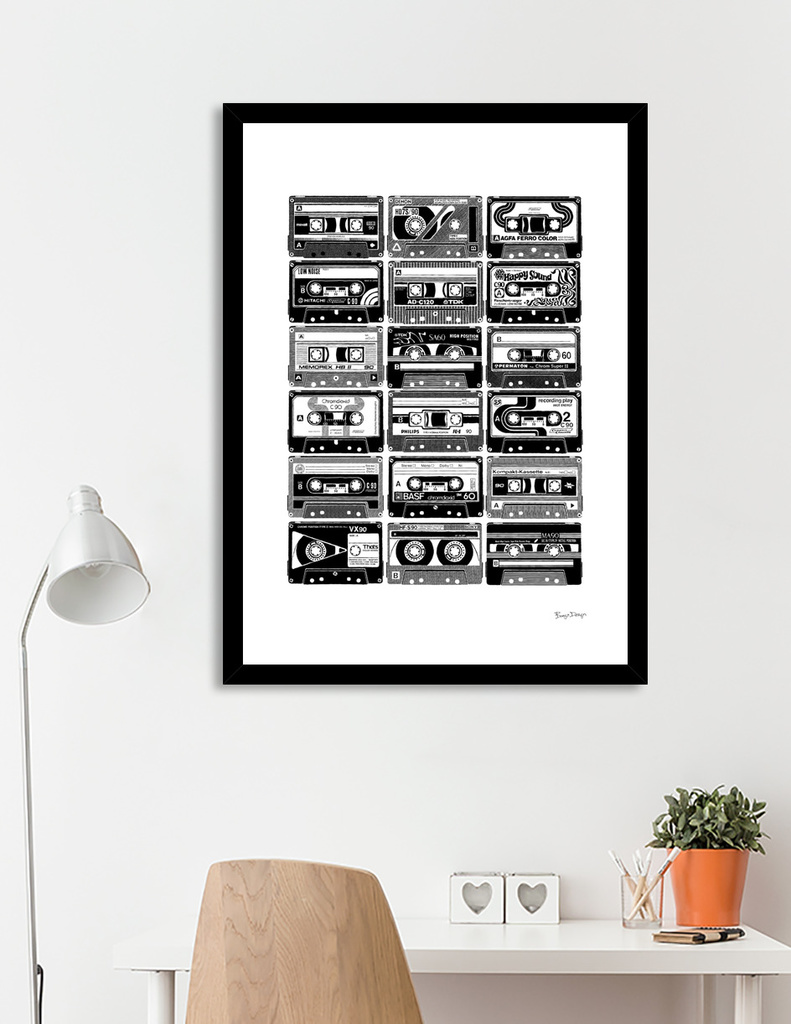 «Mix Tapes» Art Print by Bungo Design | Curioos