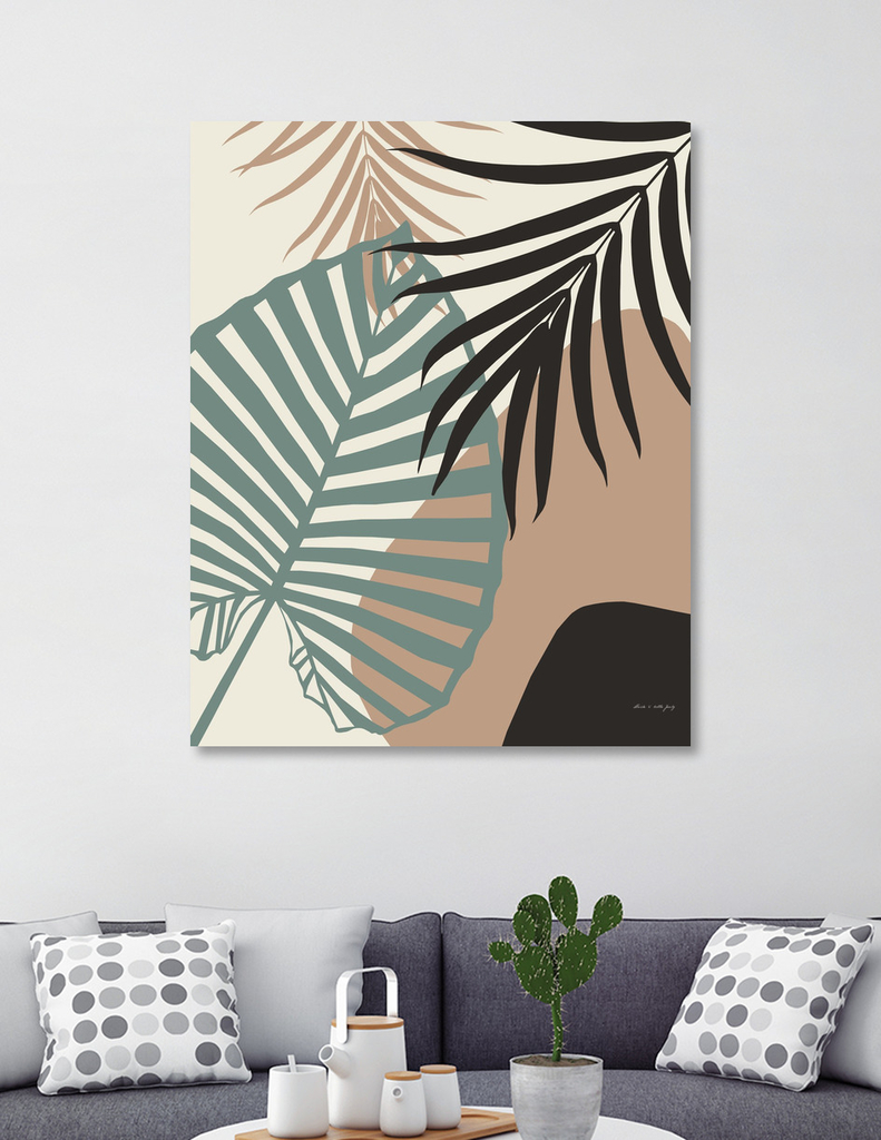 «Minimal Jungle Leaves Finesse #1 #tropical #decor #art» Canvas Print ...