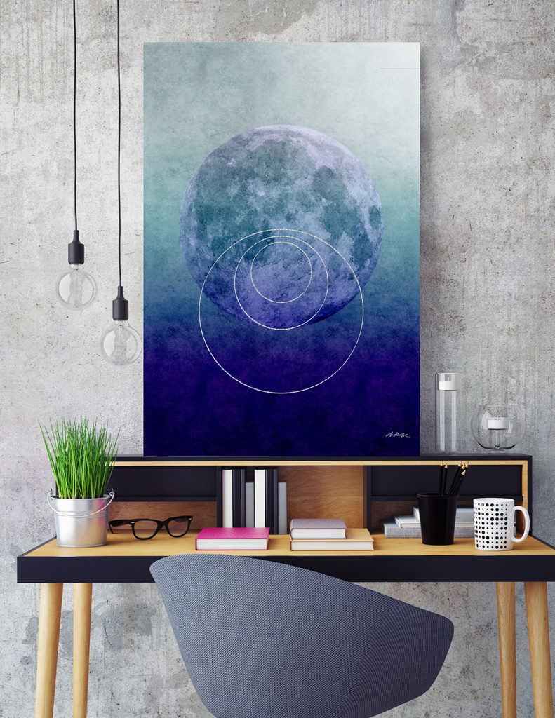 «Blue moon circle» Acrylic Glass Print by Andrea Haase | Curioos