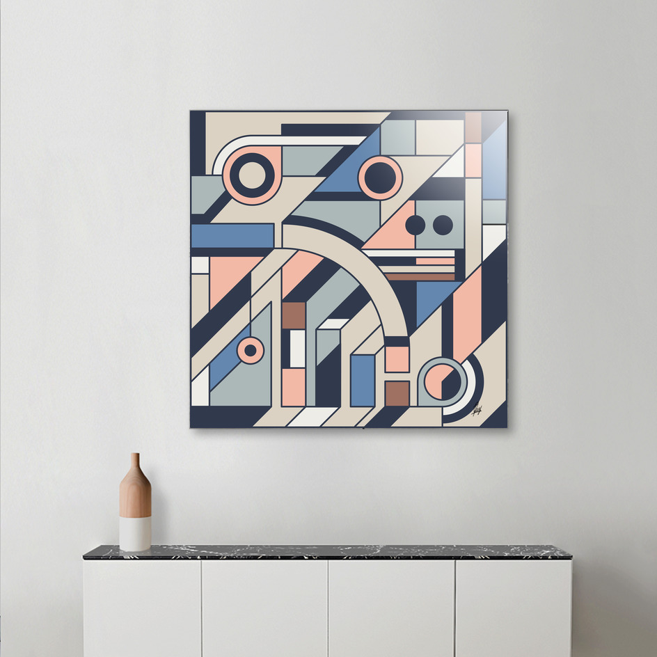 «Sherwin-Williams 2021 Colors Cubism Style Drawing» Acrylic Glass Print ...