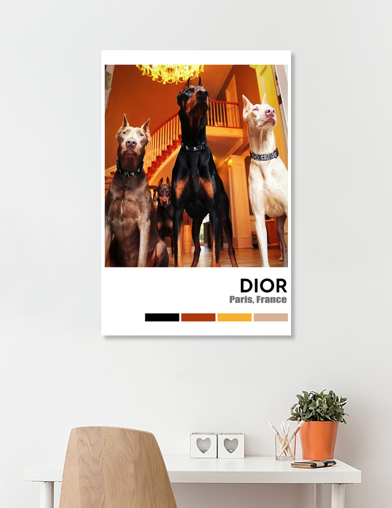Luxury Fashion Designer Poster / Hypebeast Large Doberman Art 