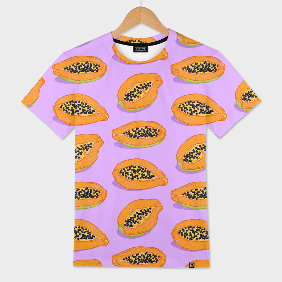 Papaya» Men's All Over T-Shirt by Evgenia Chuvardina
