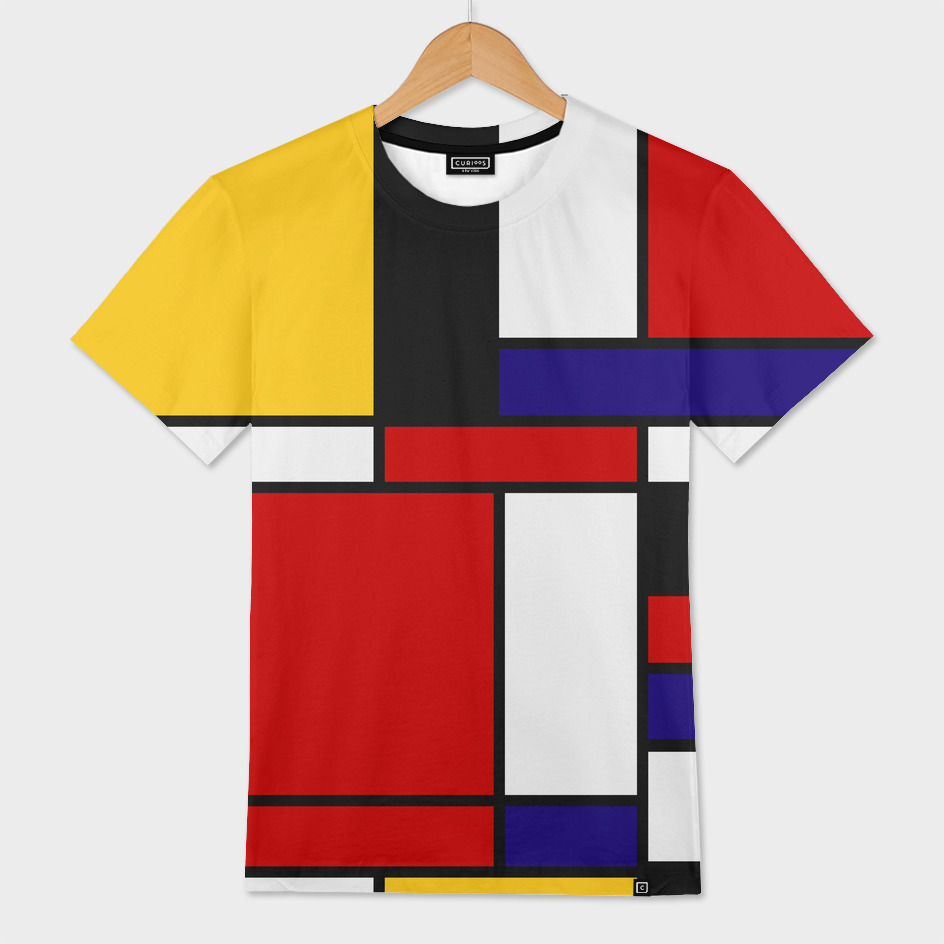 Mondrian Stijl Men's All Over T-Shirt by Tārā Design Studio | Curioos