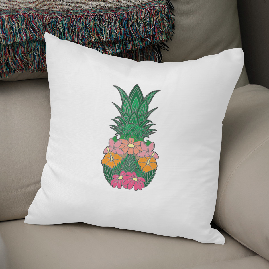 «Flowered Pineapple» Throw Pillow by Artubble | Curioos
